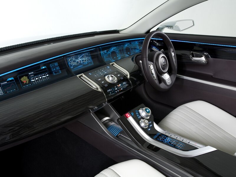 Car Interior Dashboard — Black, Futuristic, Photograph, Steering Wheel, Digital Display