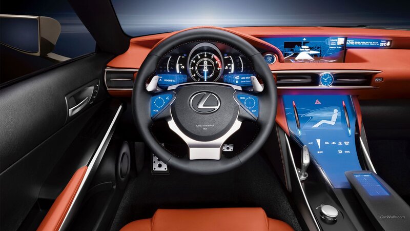 Car Interior Dashboard — Black, Modern, 3d Render, Steering Wheel, Digital Display