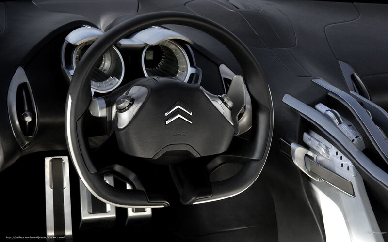 Car Interior Dashboard — Black, Modern, Photograph, Steering Wheel, Controls