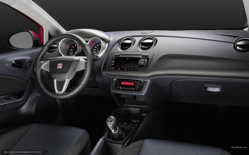 Car Interior Dashboard — Black, Neutral, Photograph, Steering Wheel, Gear Shift, Radio