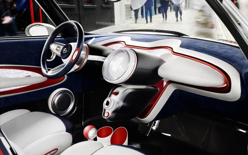 Car Interior Dashboard — Blue, Modern