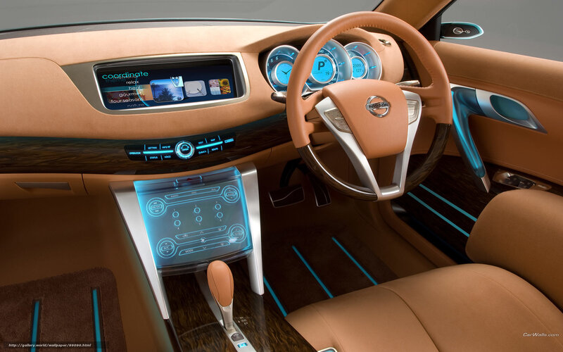 Car Interior Dashboard — Brown