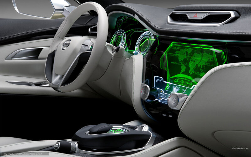 Car Interior Dashboard — Gray, Futuristic, 3d Render