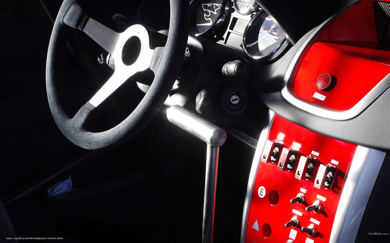 Car Interior Dashboard — Red