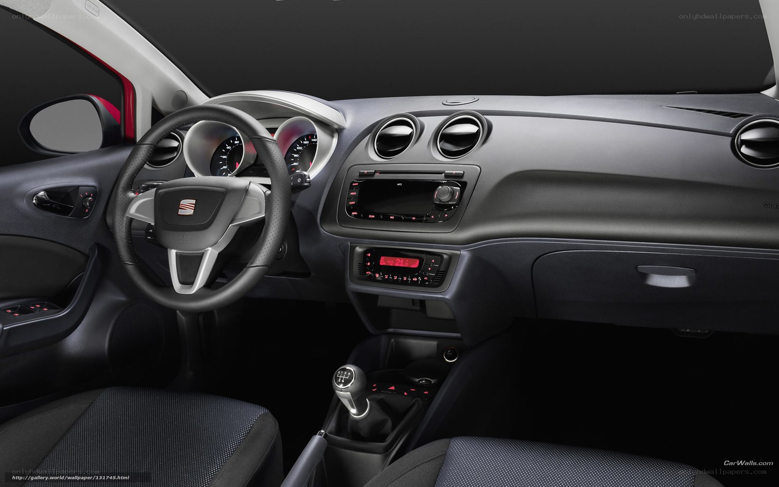 car interior dashboard view