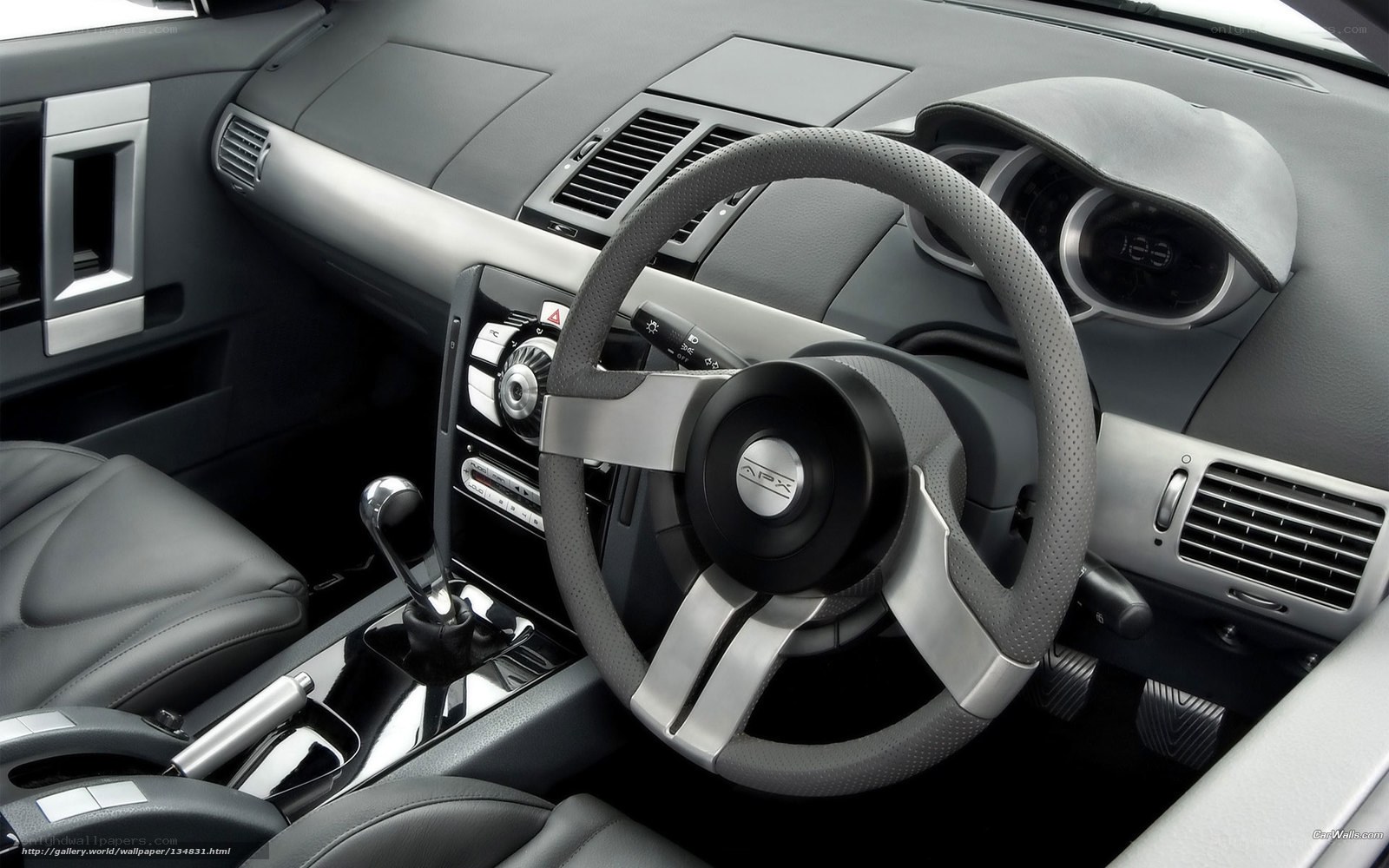 car interior dashboard view