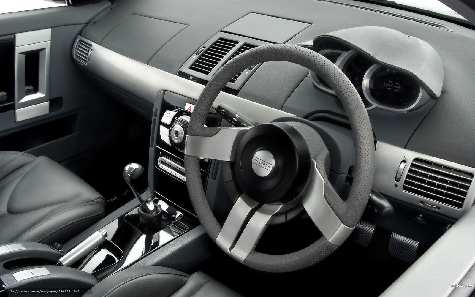 car interior dashboard view