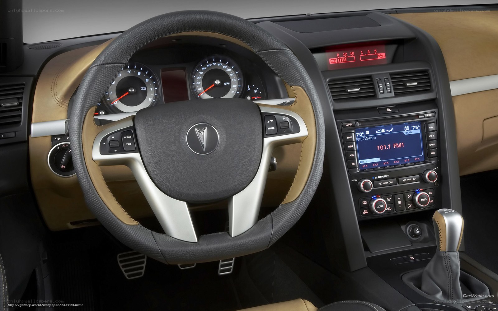 car interior dashboard view