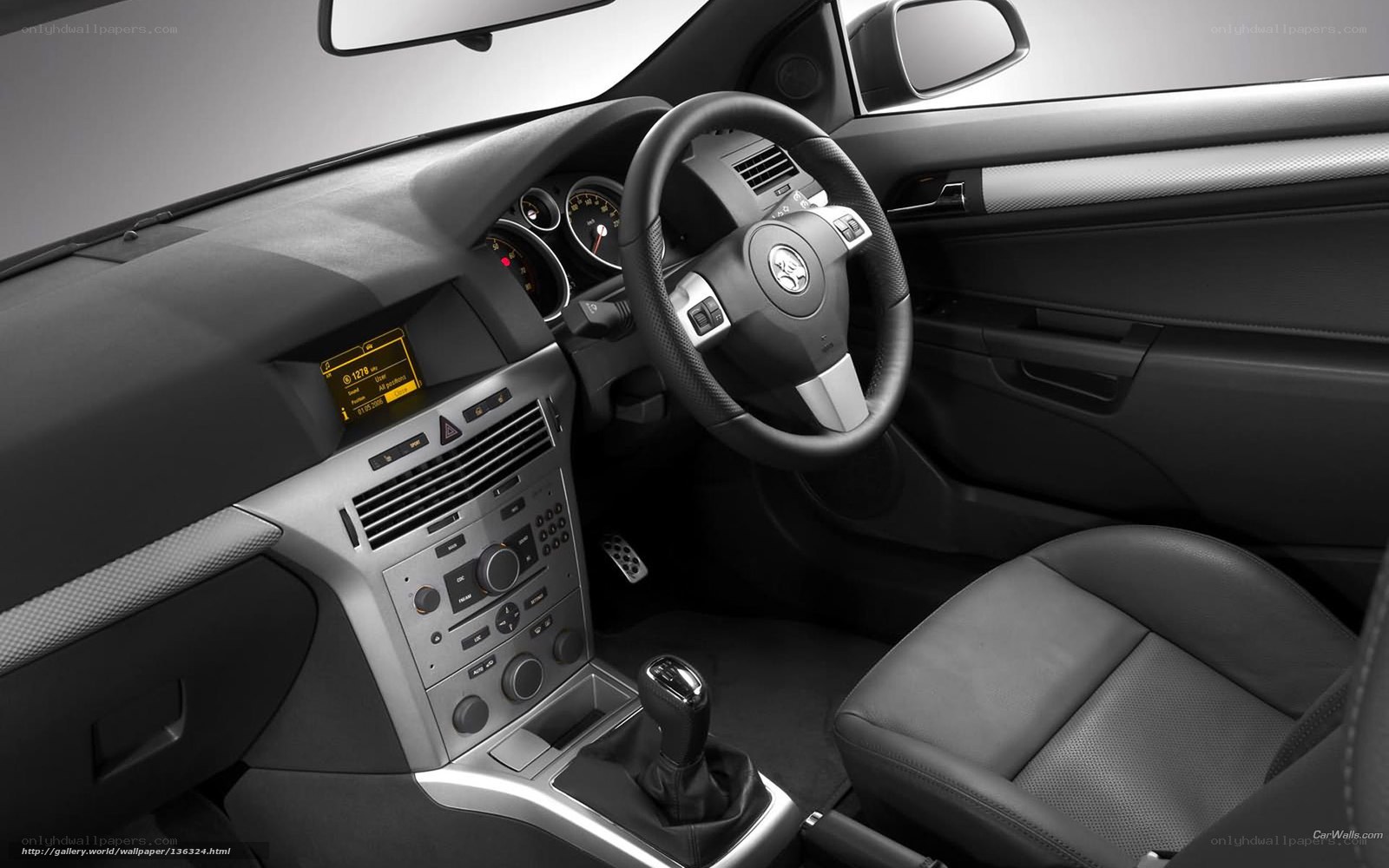 car interior dashboard view