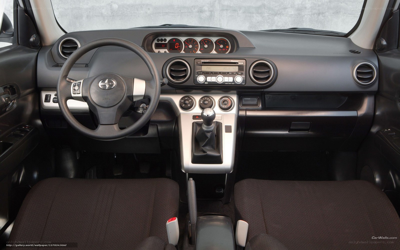 car interior dashboard view