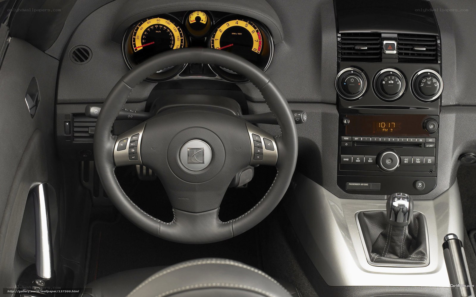 car interior dashboard view