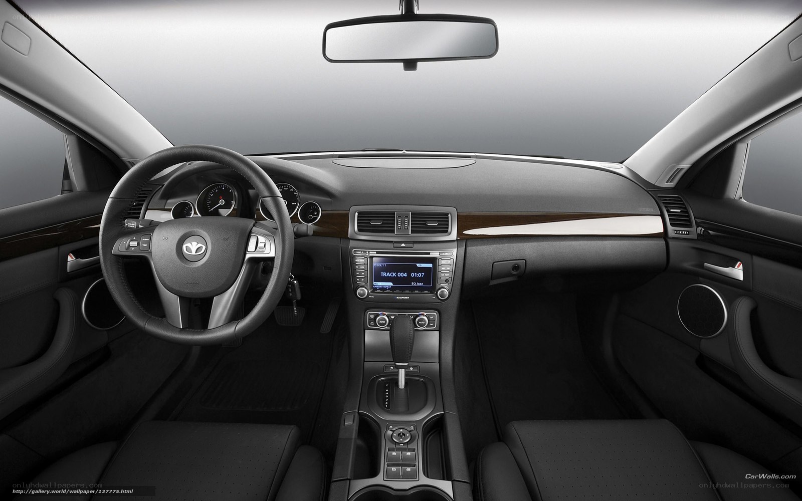 car interior dashboard view