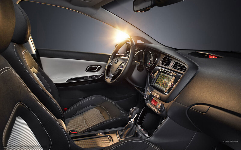 car interior dashboard view