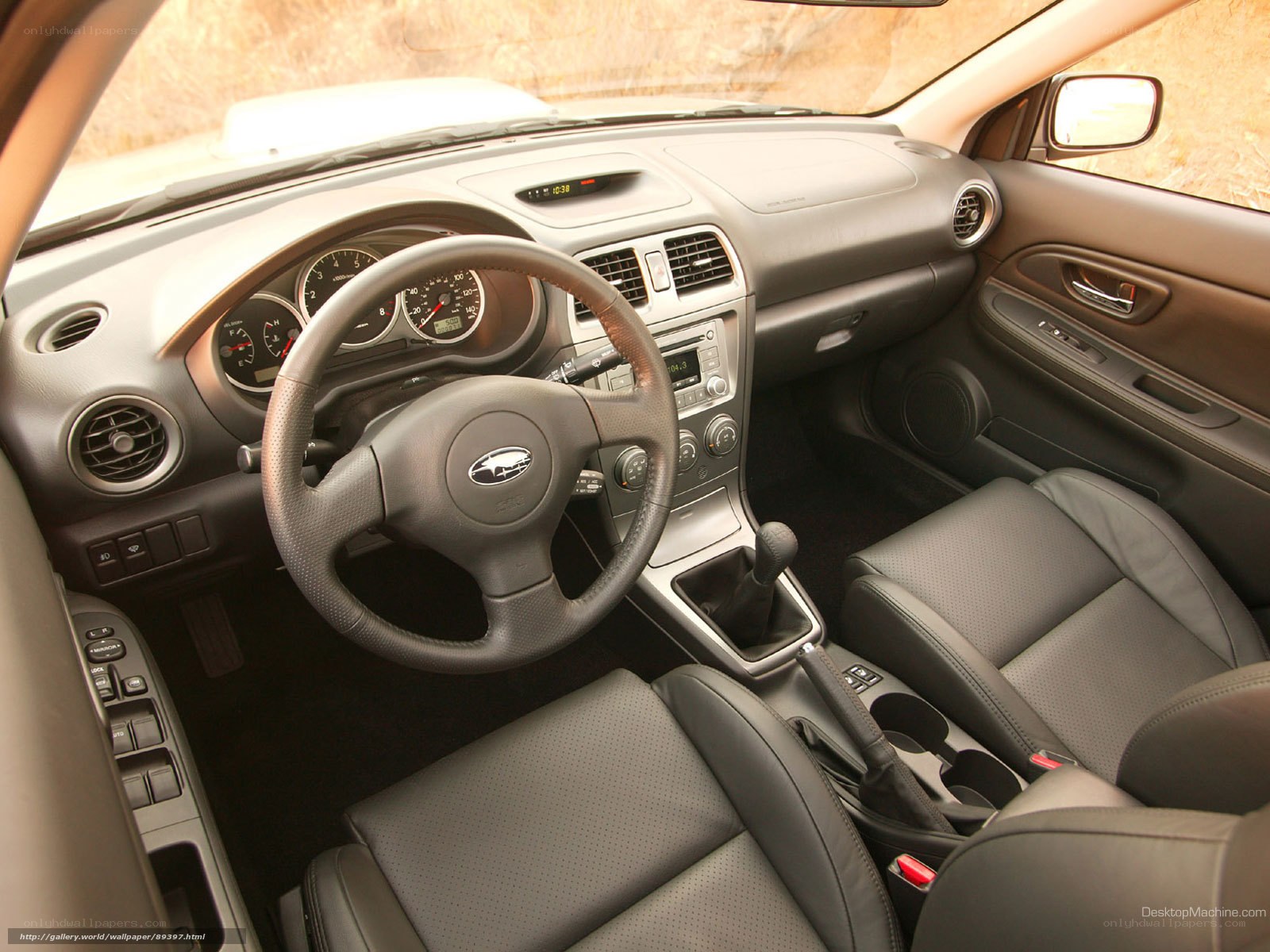 car interior dashboard view