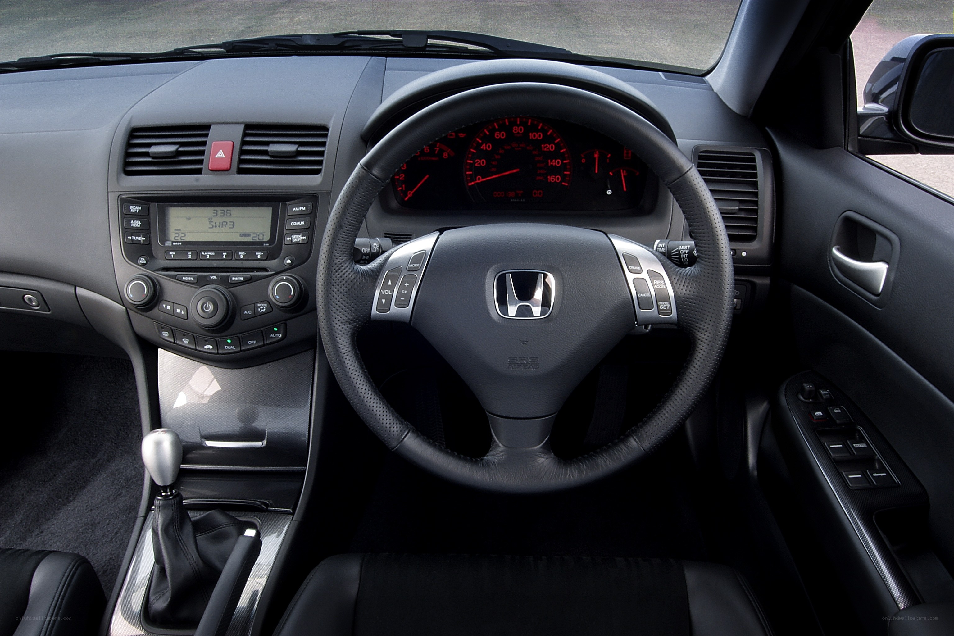 car interior dashboard view