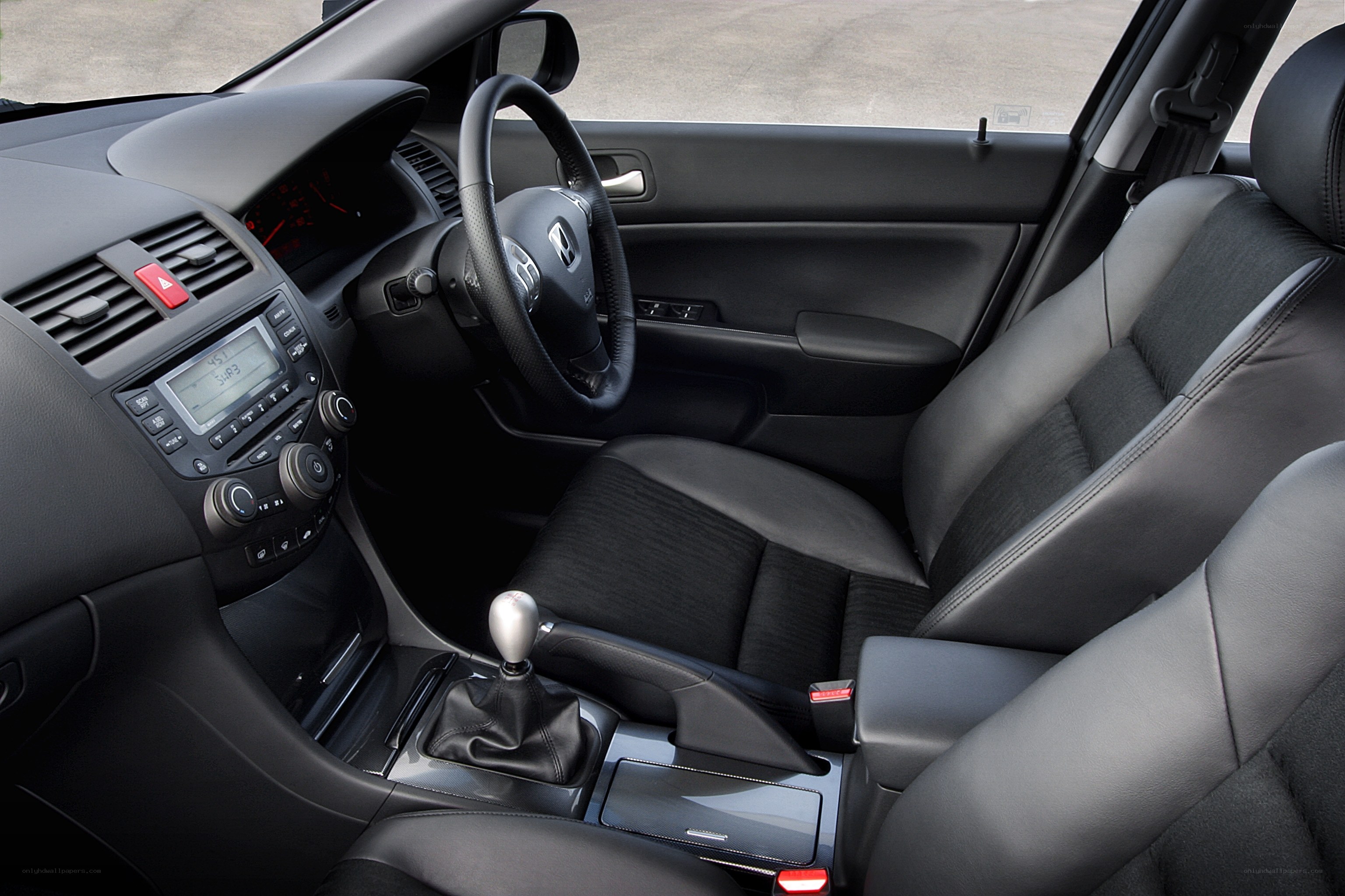 car interior dashboard view