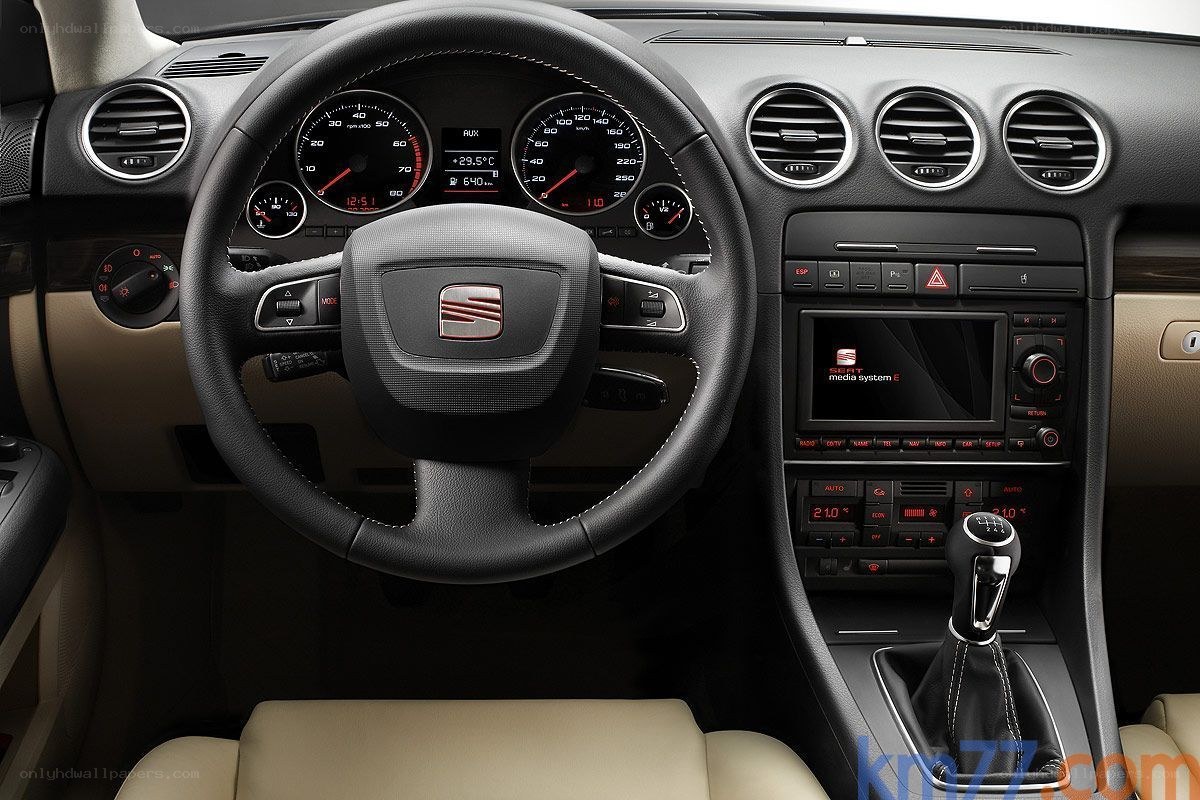 car interior dashboard view