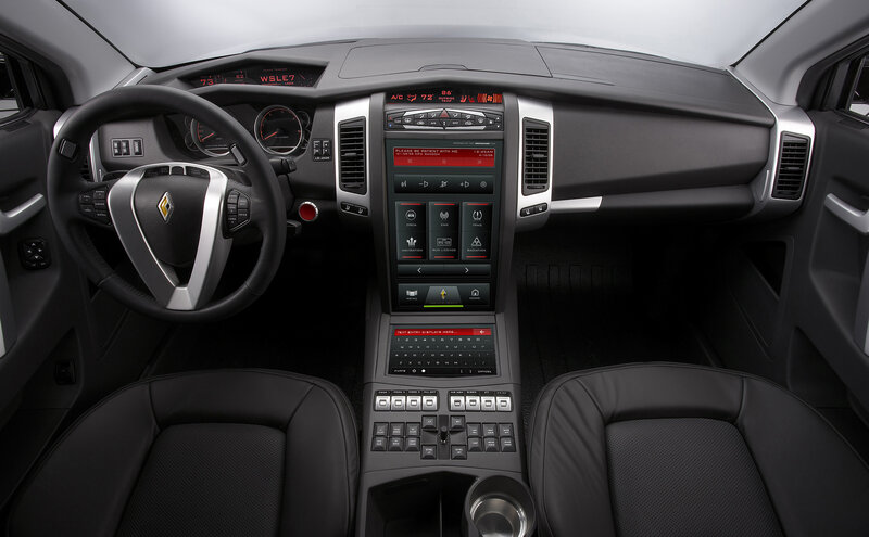 car interior dashboard view