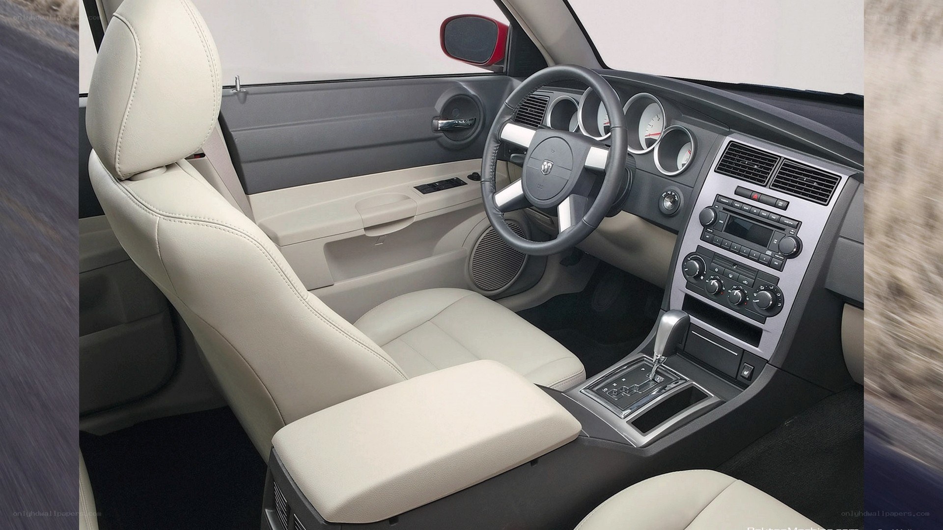 car interior dashboard view