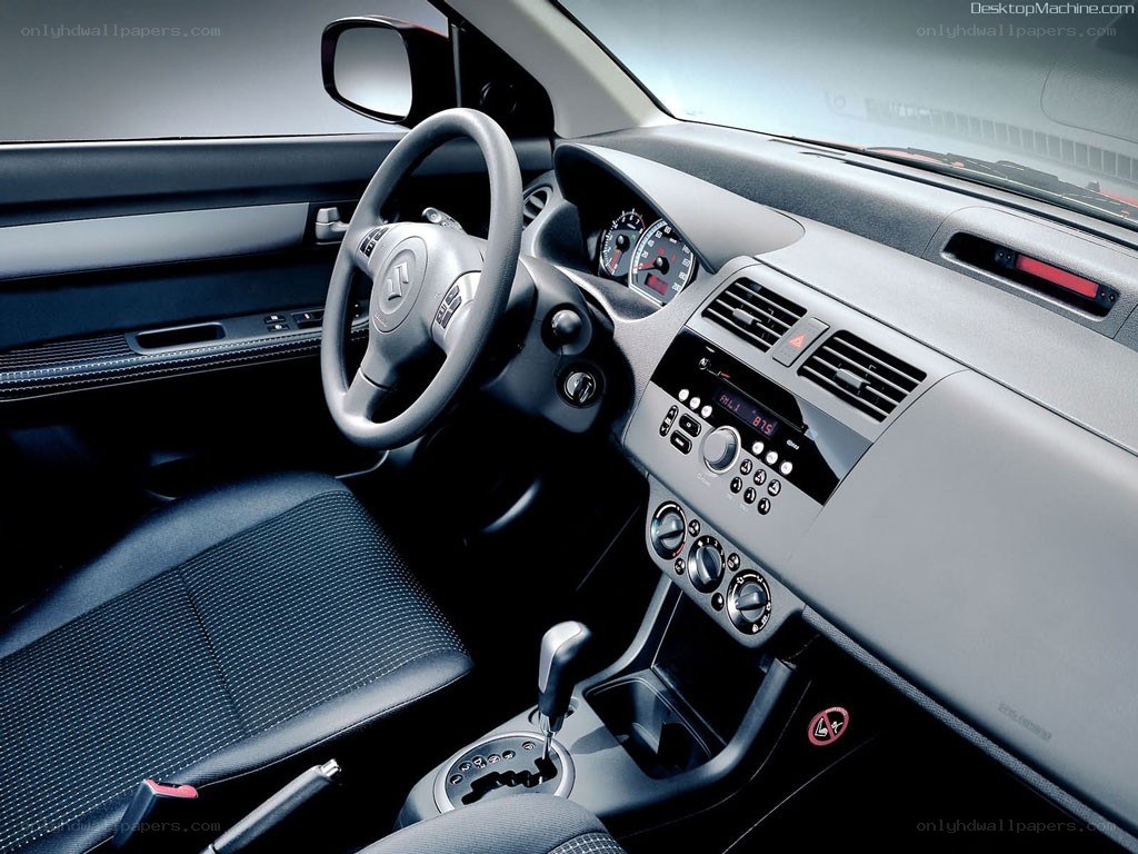 car interior dashboard view