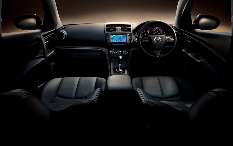 car interior dashboard view