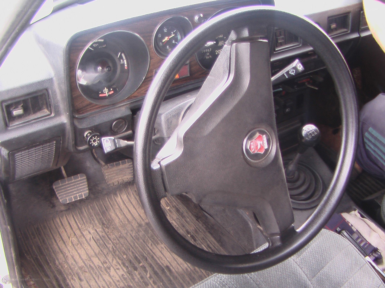 car interior dashboard view