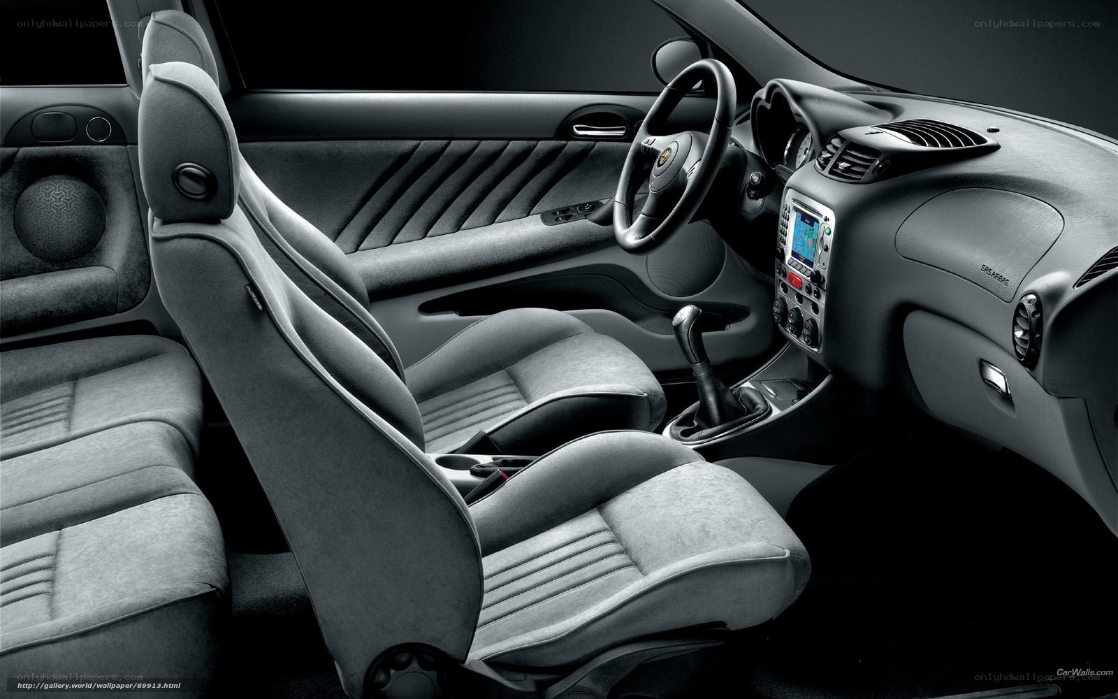 car interior dashboard view