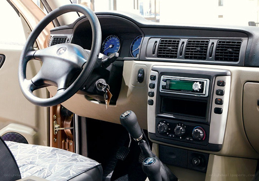 car interior dashboard view