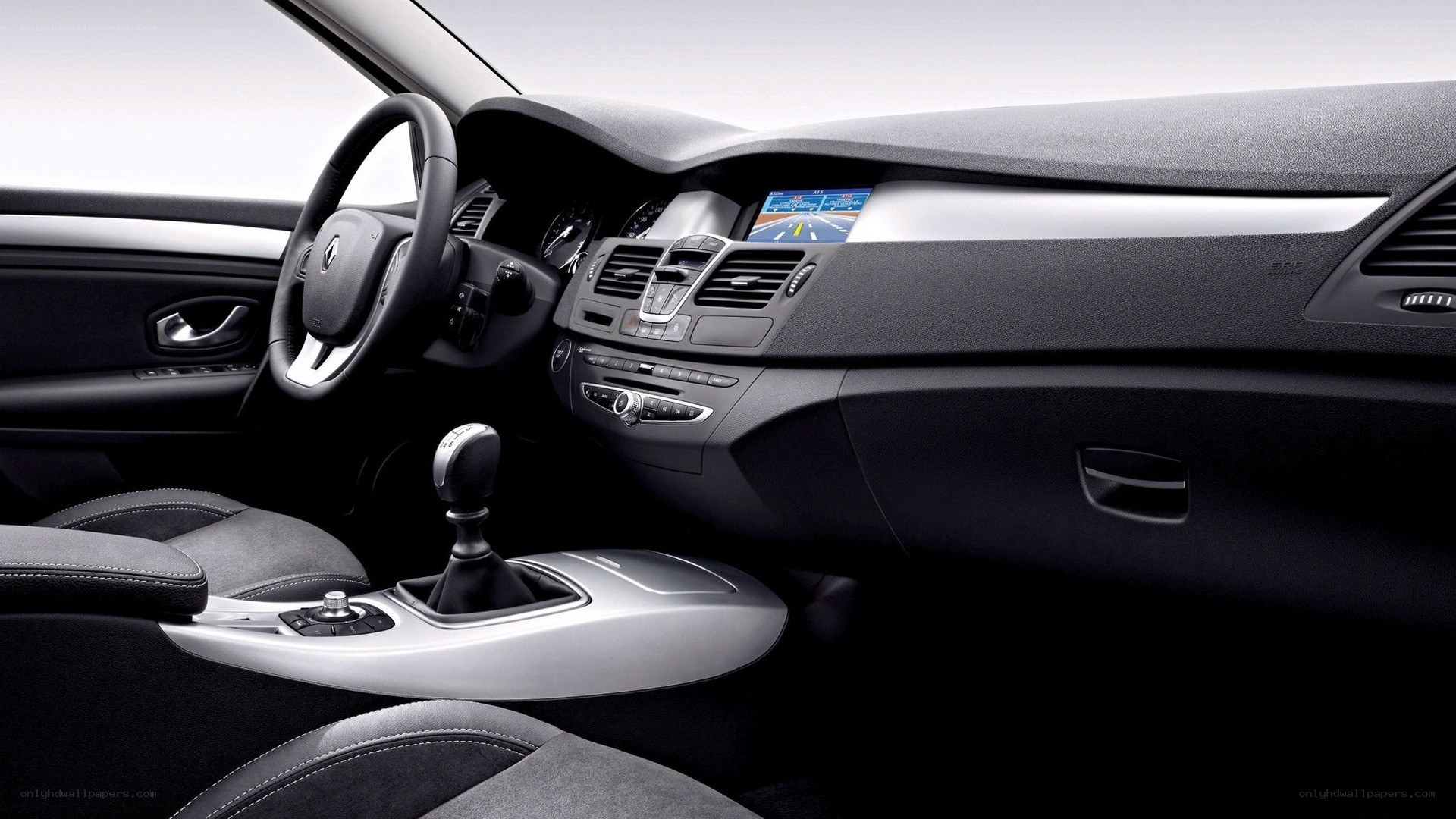 car interior dashboard view