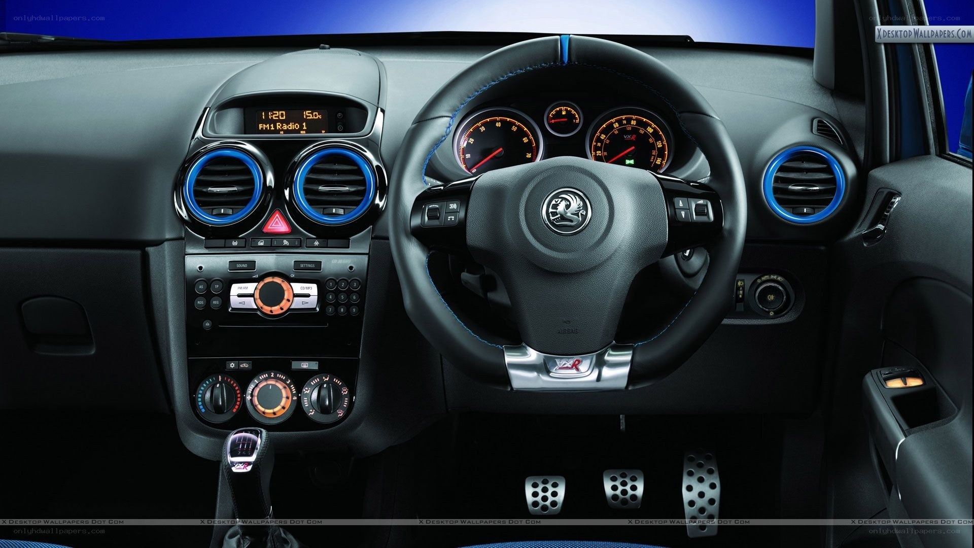 car interior dashboard view