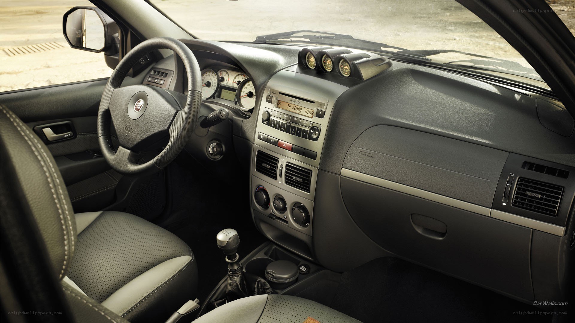 car interior dashboard view