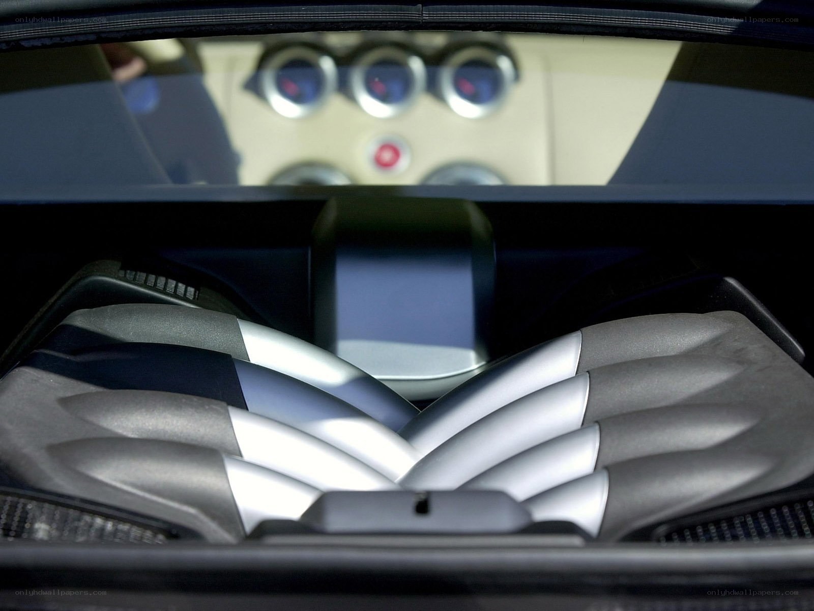 car interior dashboard view