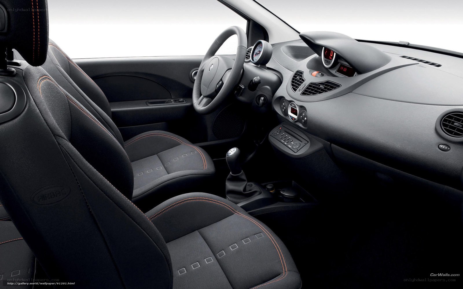 car interior dashboard view