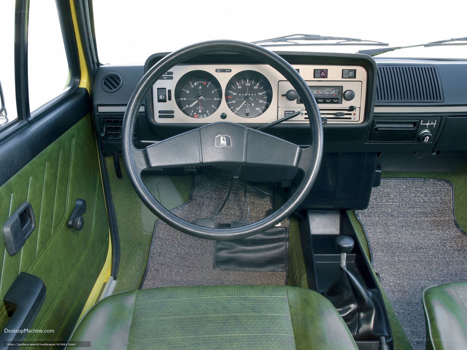 car interior dashboard view