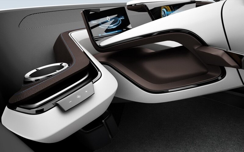 Car Interior Dashboard — White, Modern, 3d Render