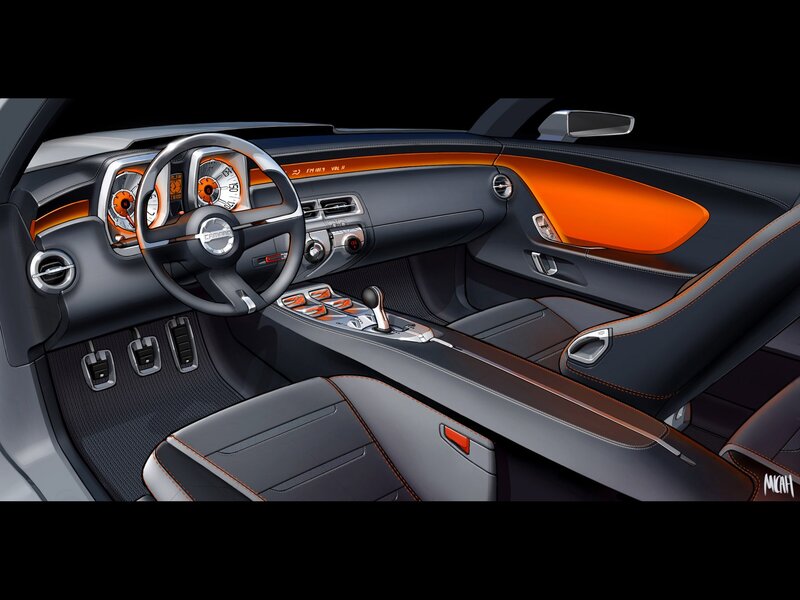 Car Interior Design — Black, Modern, Digital Art