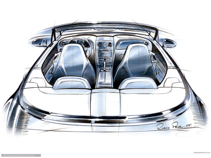 Car interior design sketch
