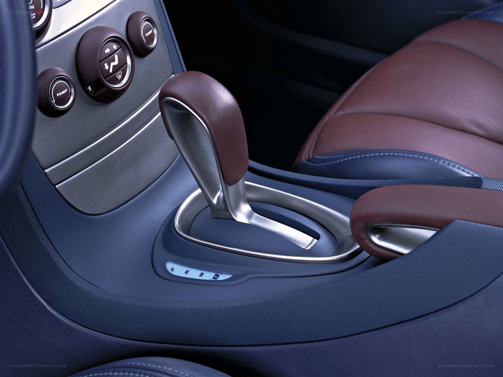 car interior gear shift