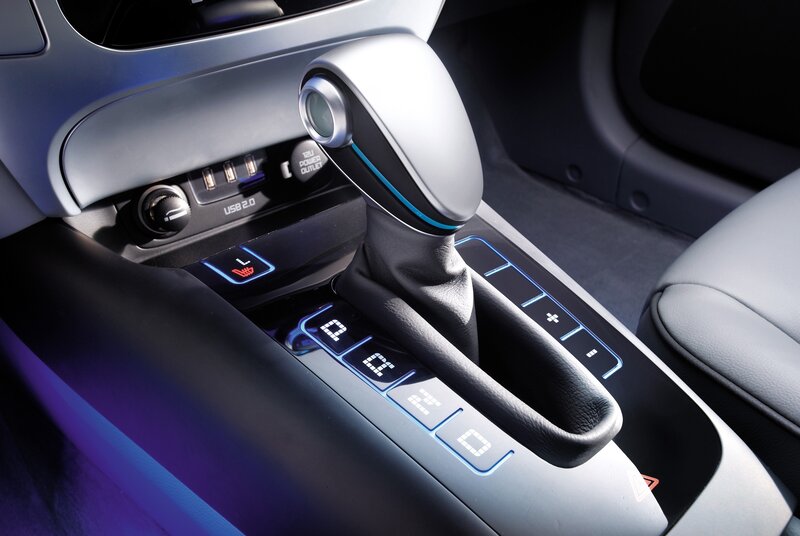 car interior gear shift