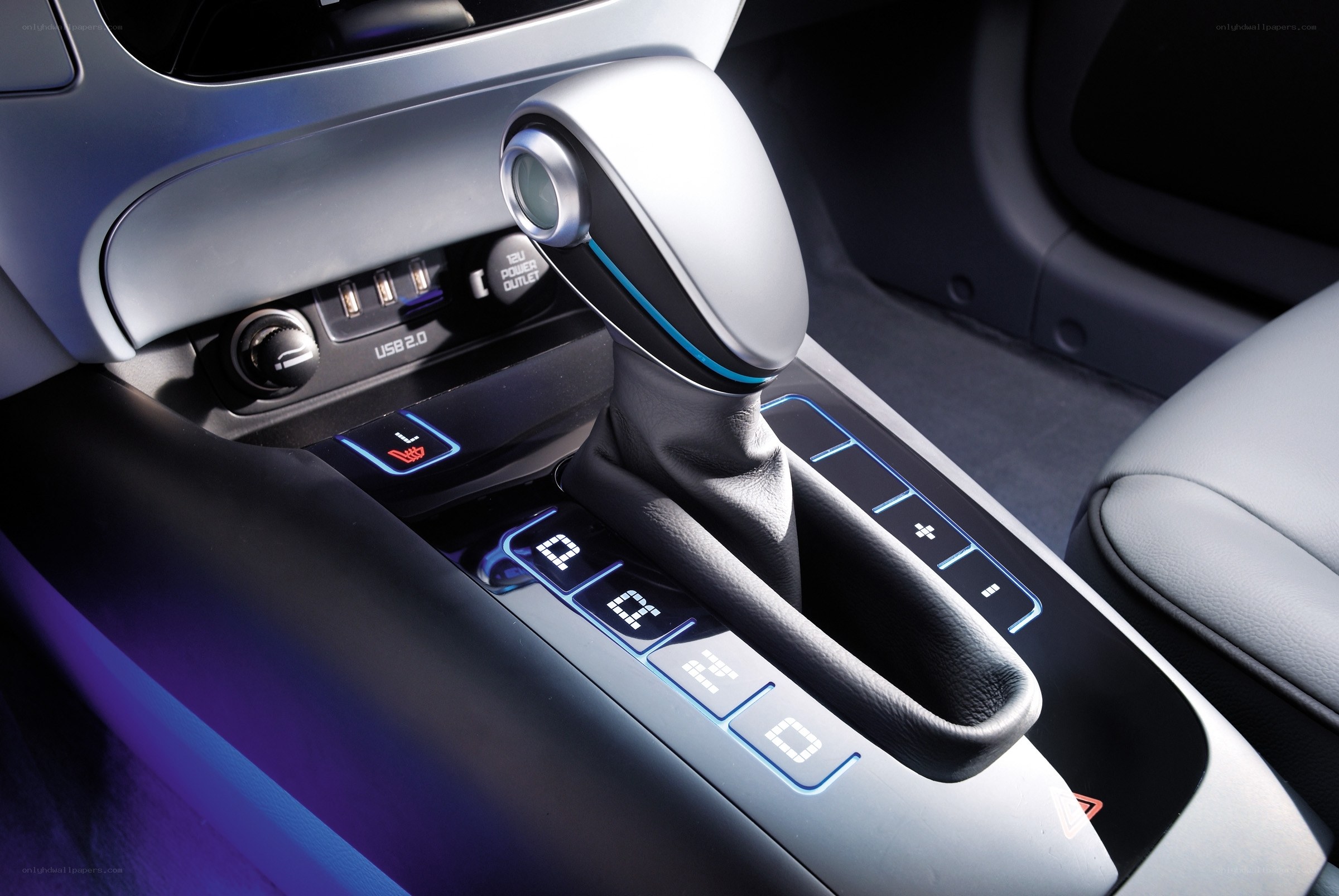 car interior gear shift