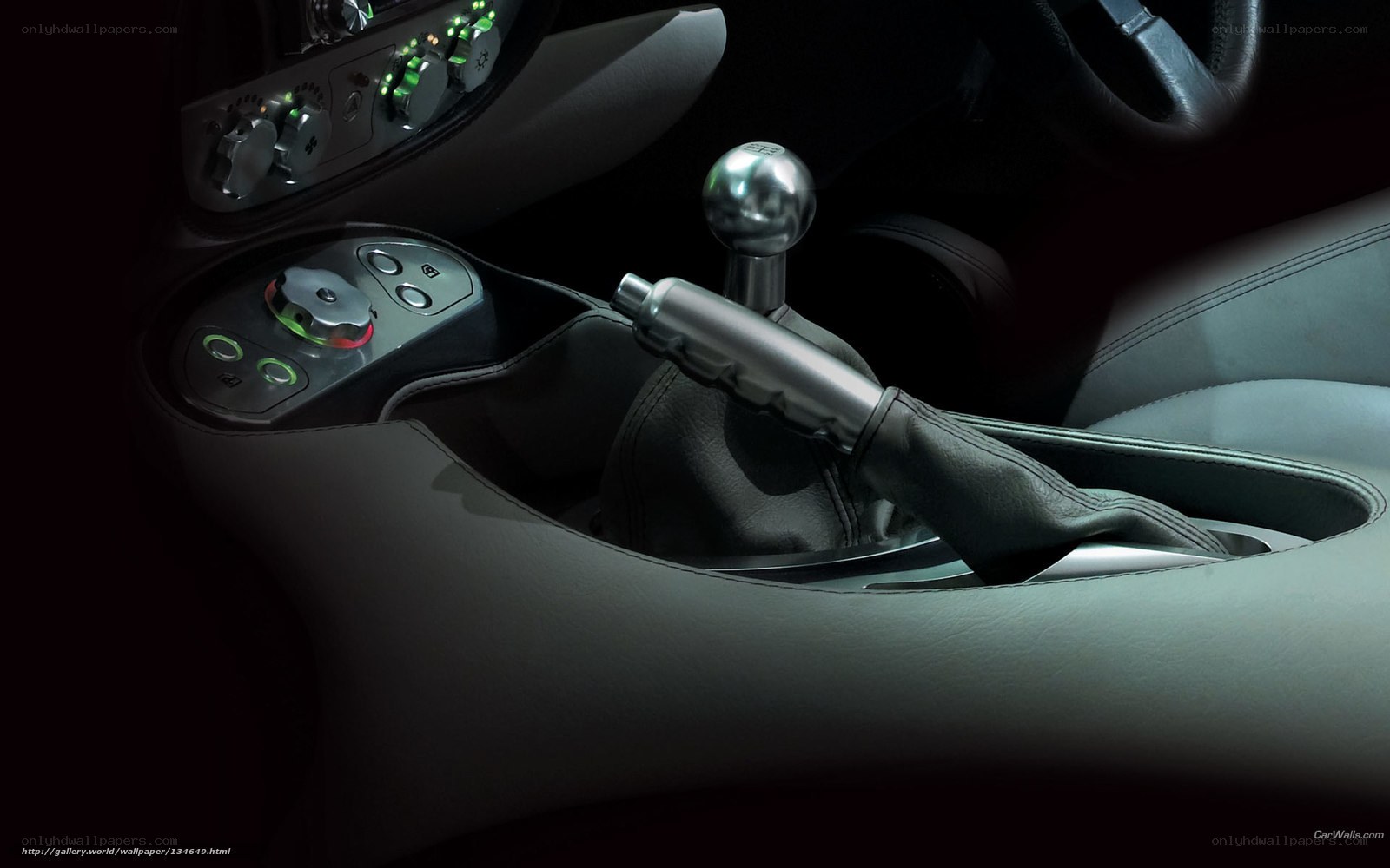 car interior gear shift
