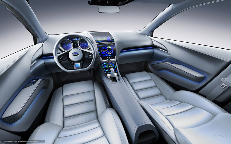 Car Interior — Gray, Modern, 3d Render, Steering Wheel, Dashboard