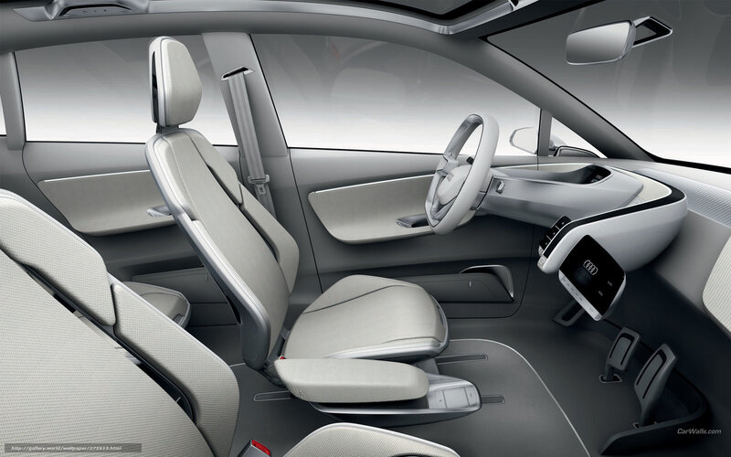 Car Interior — Gray, Modern, 3d Render, Steering Wheel, Seats