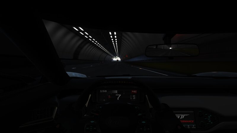 Car Interior in Tunnel