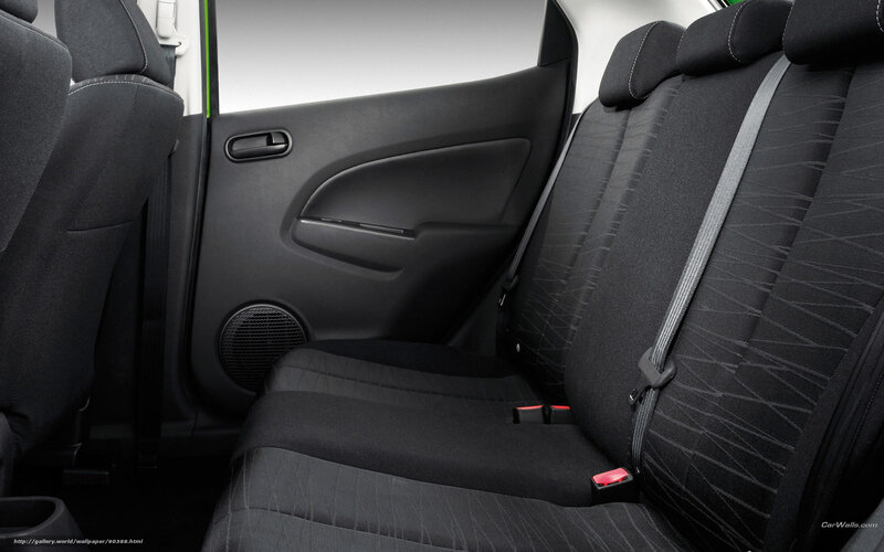 Car Interior Rear Seats — Black