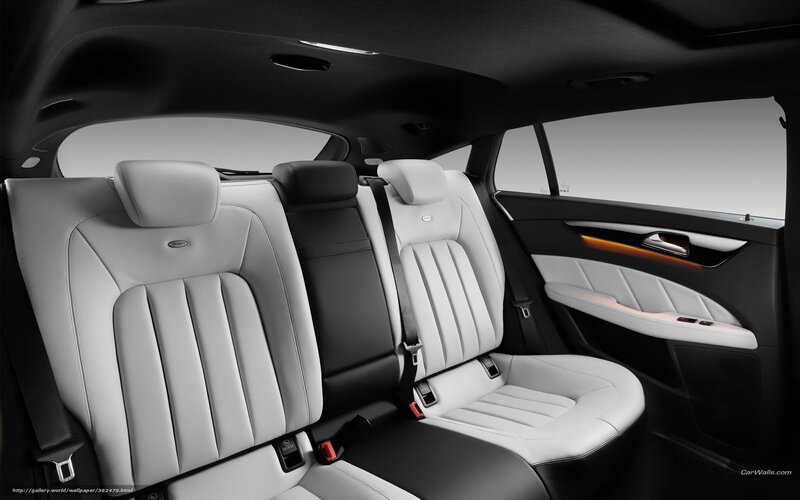 Car Interior Rear Seats — White