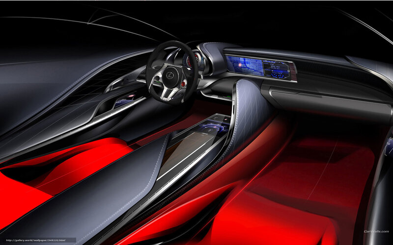 Car Interior — Red, Futuristic