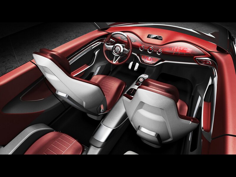 Car Interior — Red, Modern, 3d Render, Steering Wheel, Dashboard
