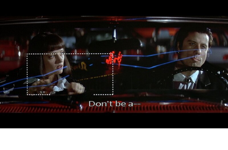 car interior scene with characters
