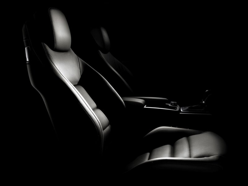 Car Interior Seats — Black, Dramatic, Photograph, Center Console, Gear Shift